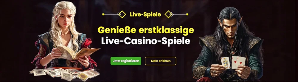 Premium Live Casino Spiele Banner